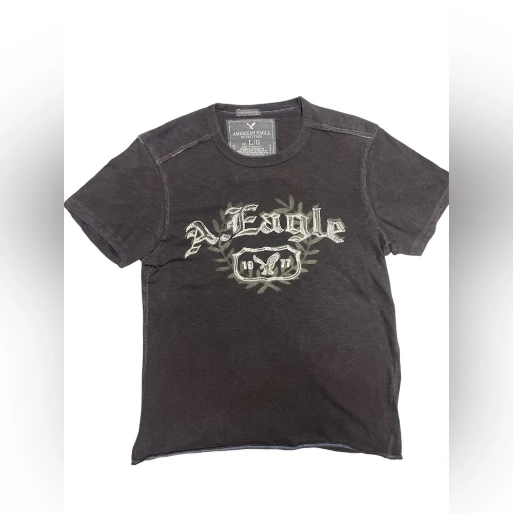 Vintage Y2K‎ Affliction Inspired American Eagle Brown Large T-Shirt Vintage Fit